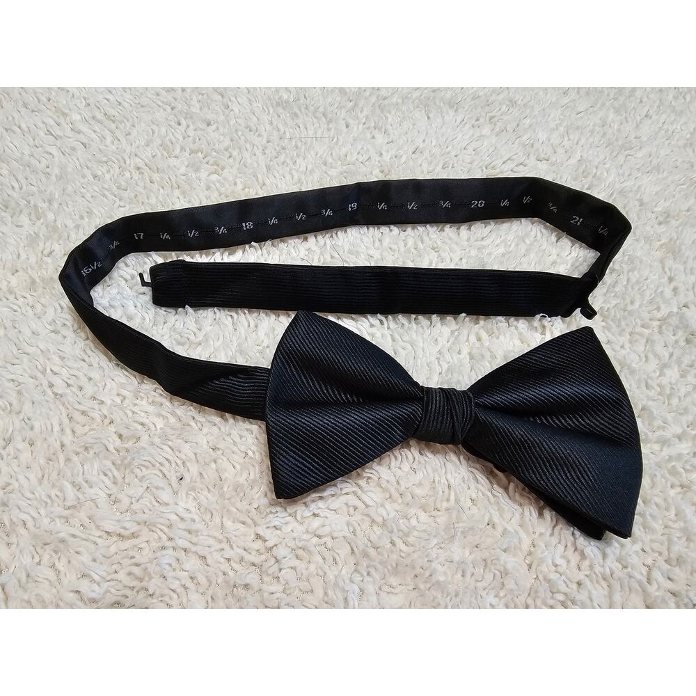 black grosgrain bow tie